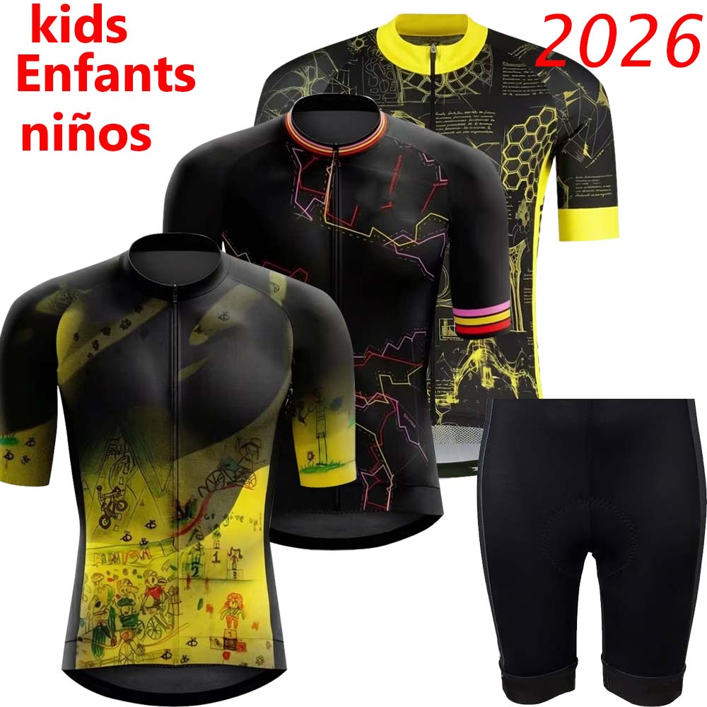 Cycling Gear Girls - Set Jersey Bersepeda Anak-anak Tur Prancis